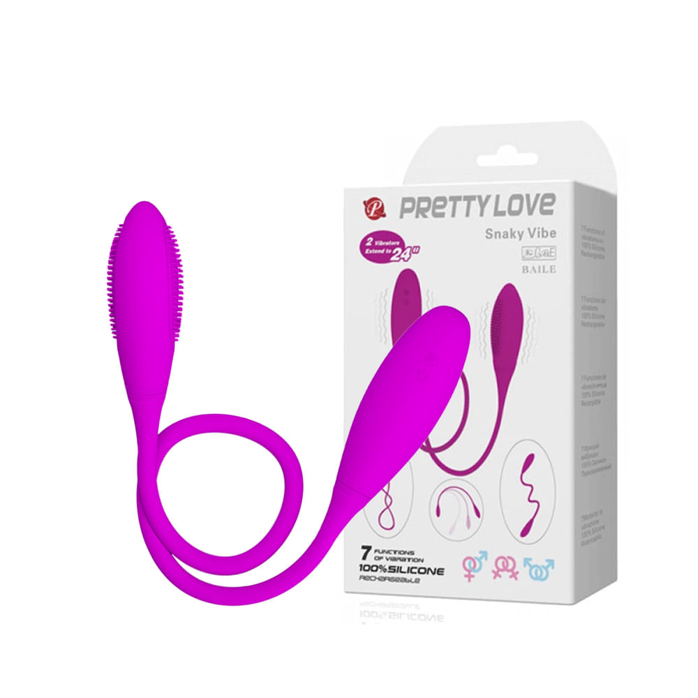 Vibrador Recarregável Duplo Flexível com 7 Modos de Vibração 3R Import