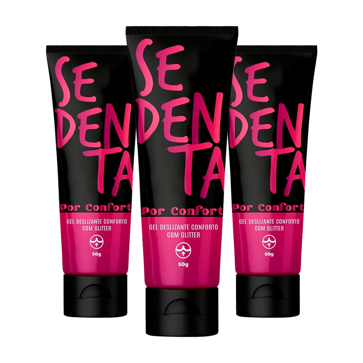 Kit com 3 Unidades de Sedenta Por Conforto Gel Comestível 50g
