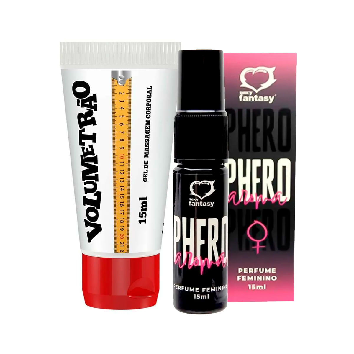 Duplinha com Volumetrão Vasodilatador e Perfume Phero Feminino