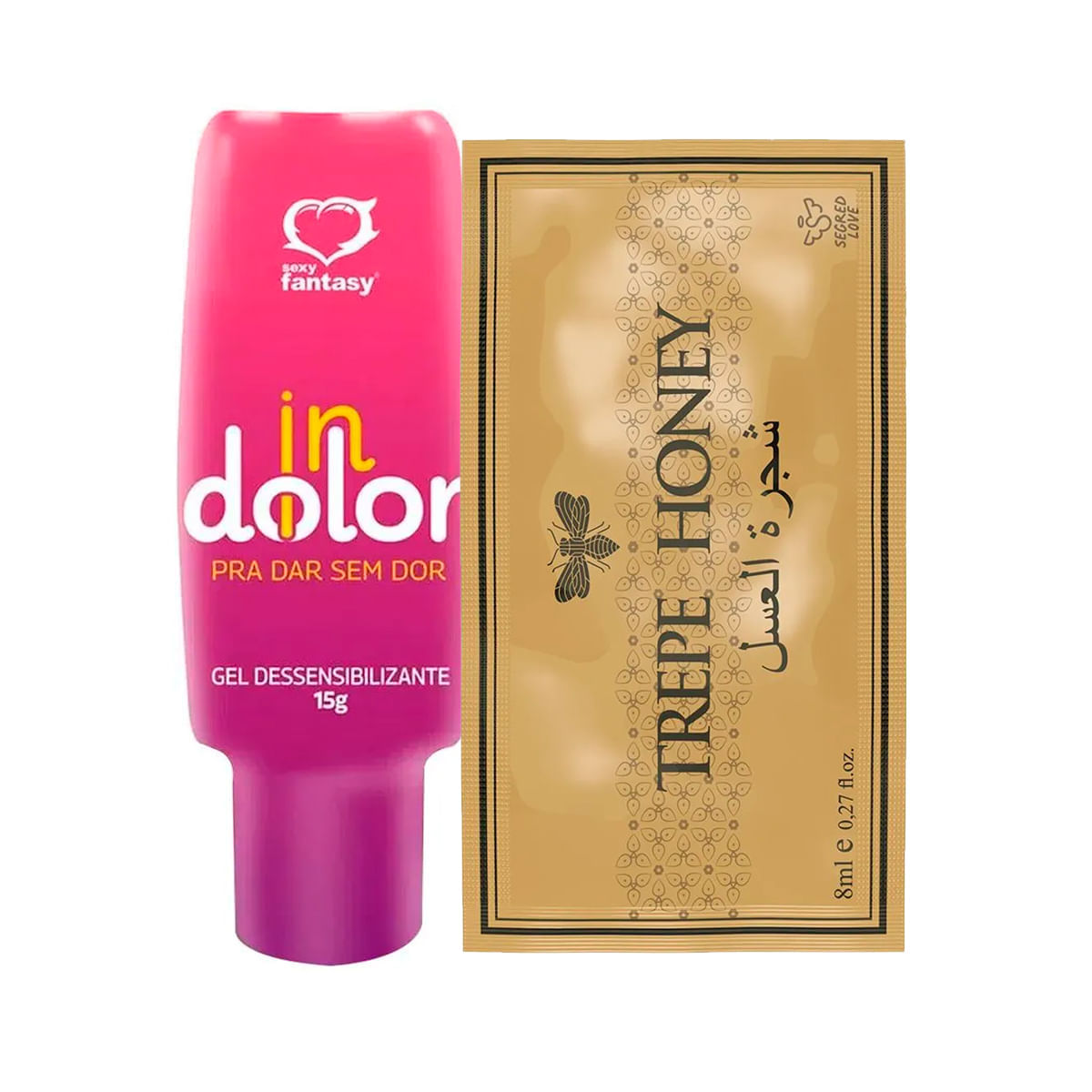 Duplinha com InDolor Dessensibilizante e Trepe Honey Estimulante Sexual