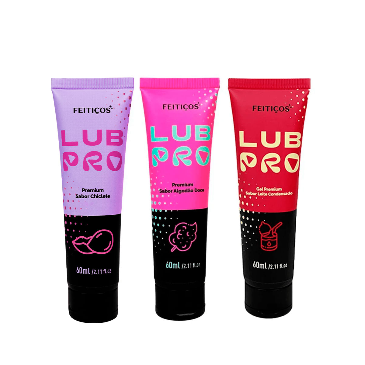 LubPro Premium Lubrificante com Sabor 60ml Feitiços Aromáticos