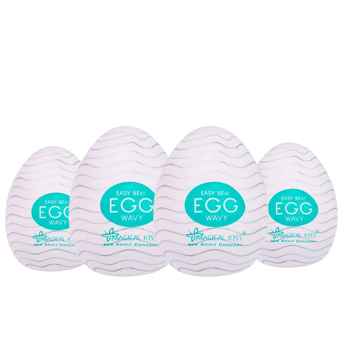 Kit com 4 Egg Wavy Masturbador Masculino