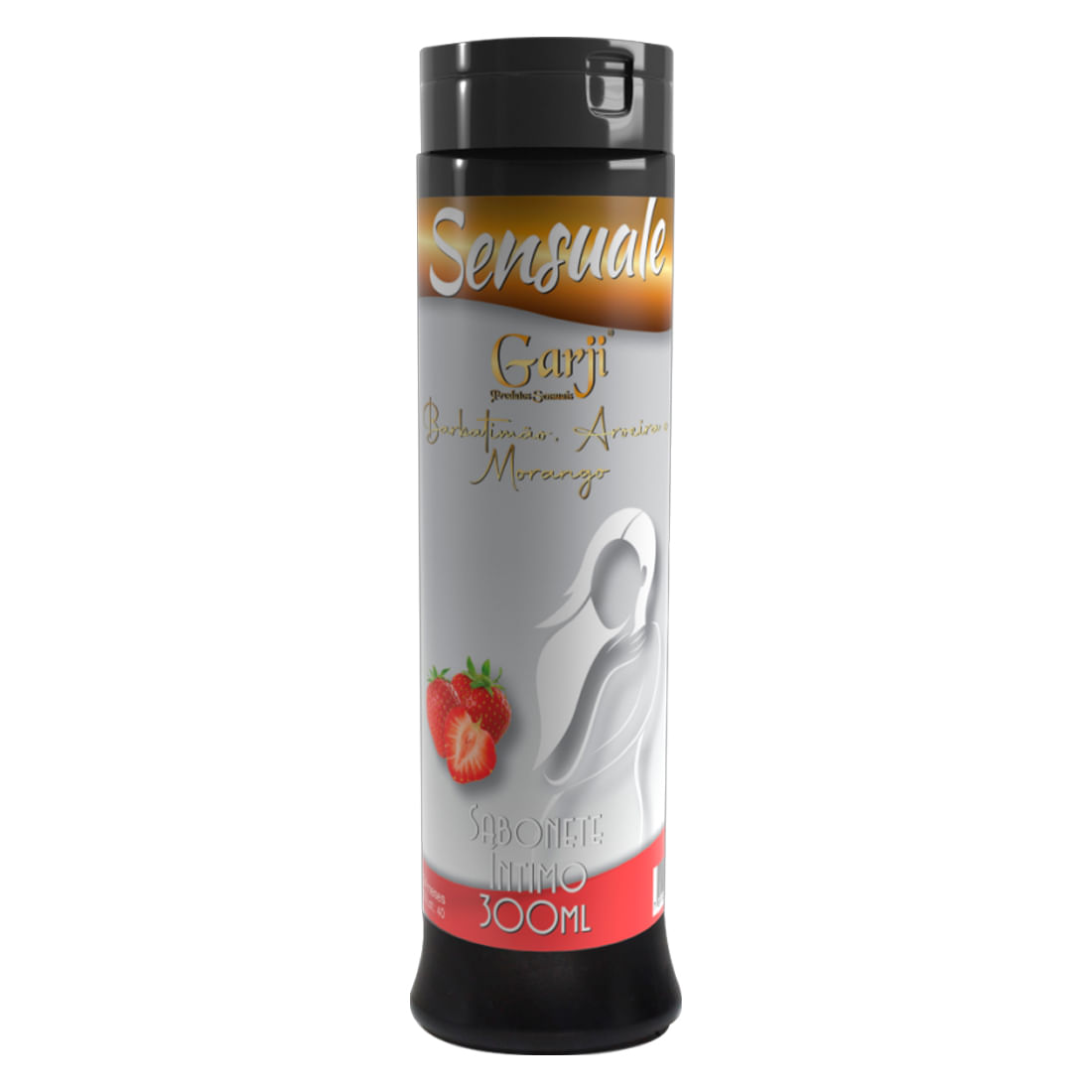 Sensuale Sabonete Íntimo de Barbatimão, Aroeira e Morango Super Refrescante 300ml Garji