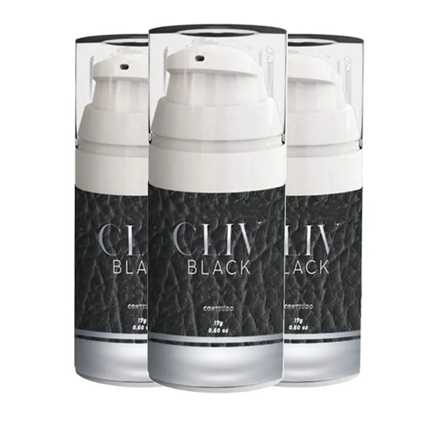 Kit com 03 Cliv Black Gel Facilitador Anal