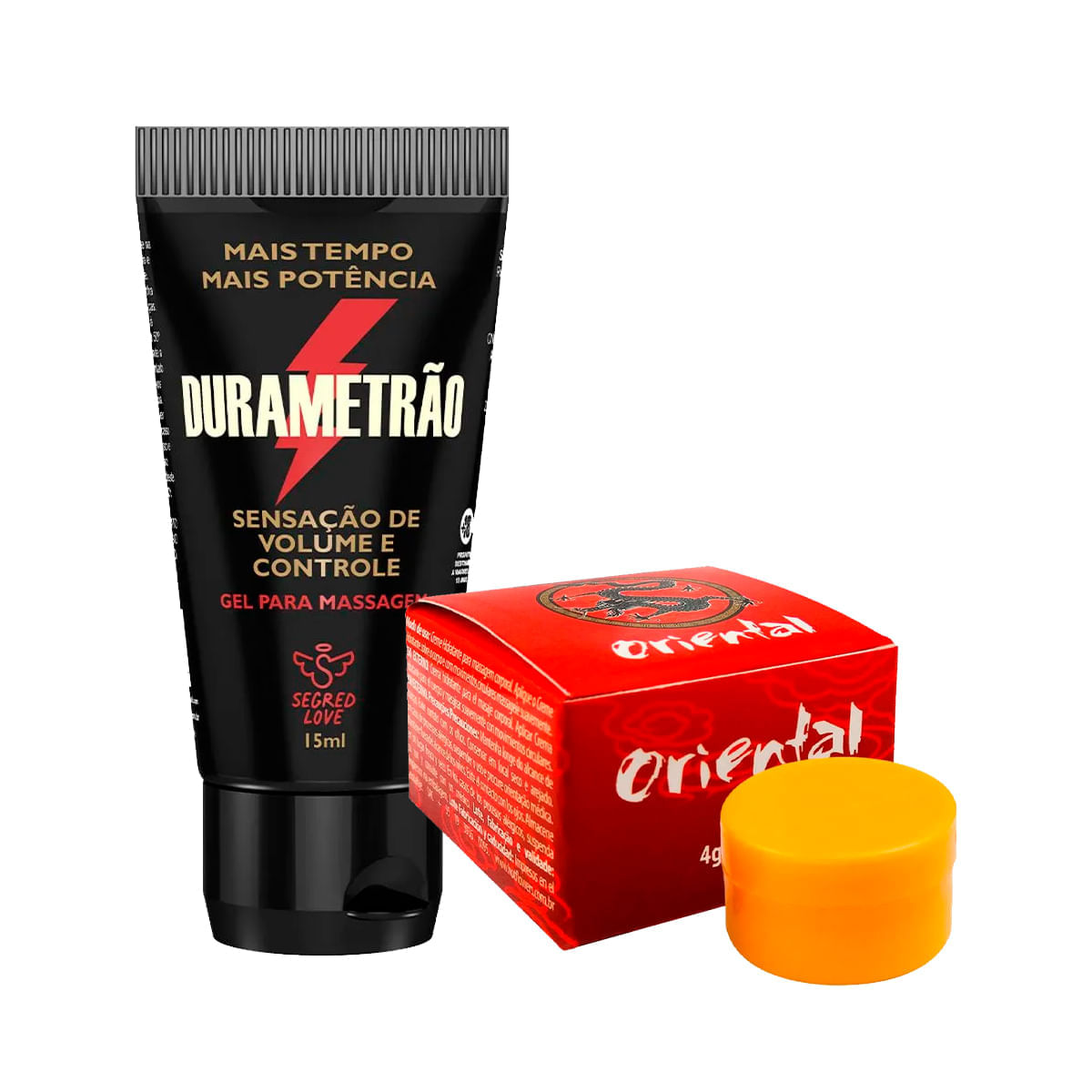Duplinha com Durametrão Vasodilatador e Pomada Oriental para Massagem
