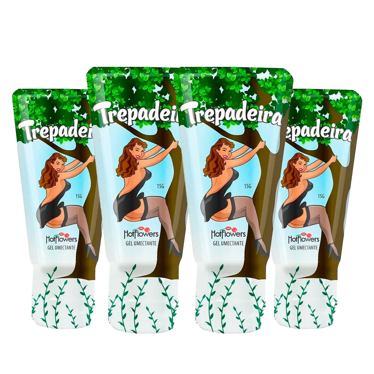 Kit com 4 Gel Excitante Feminino Trepadeira