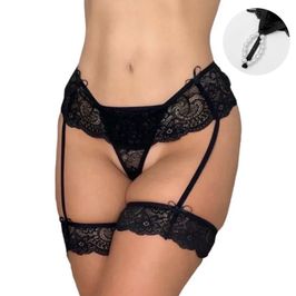 Tanga Tailandesa Rendada com Pérolas Estimulantes e Persex