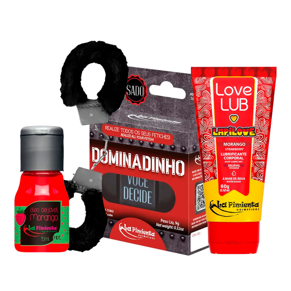 Kit com Óleo Hot Dominadinho MyCuff e Love Lub
