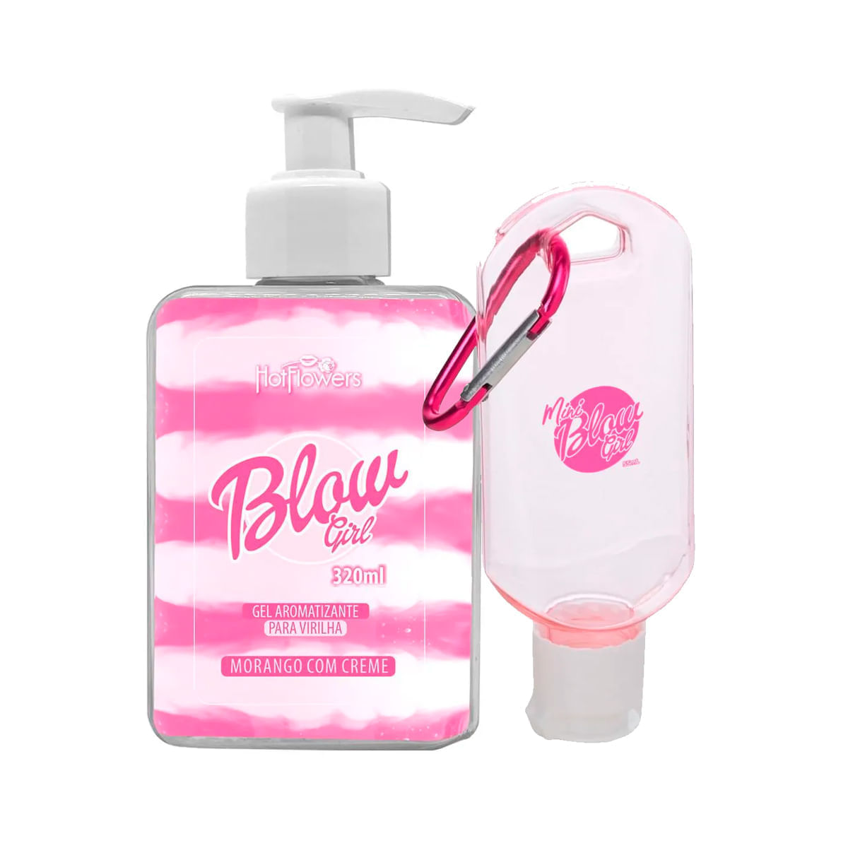 Duplinha com Blow Girl Gel Beijável e Mini Blow Chaveiro