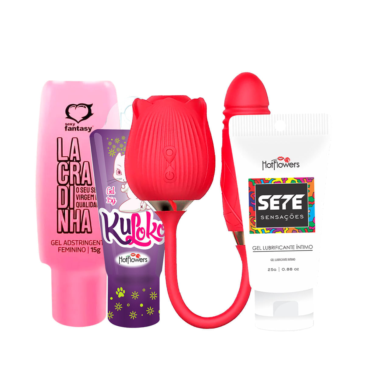 Kit com Sete Sensações Rosa Sophie Kuloko e Lacradinha