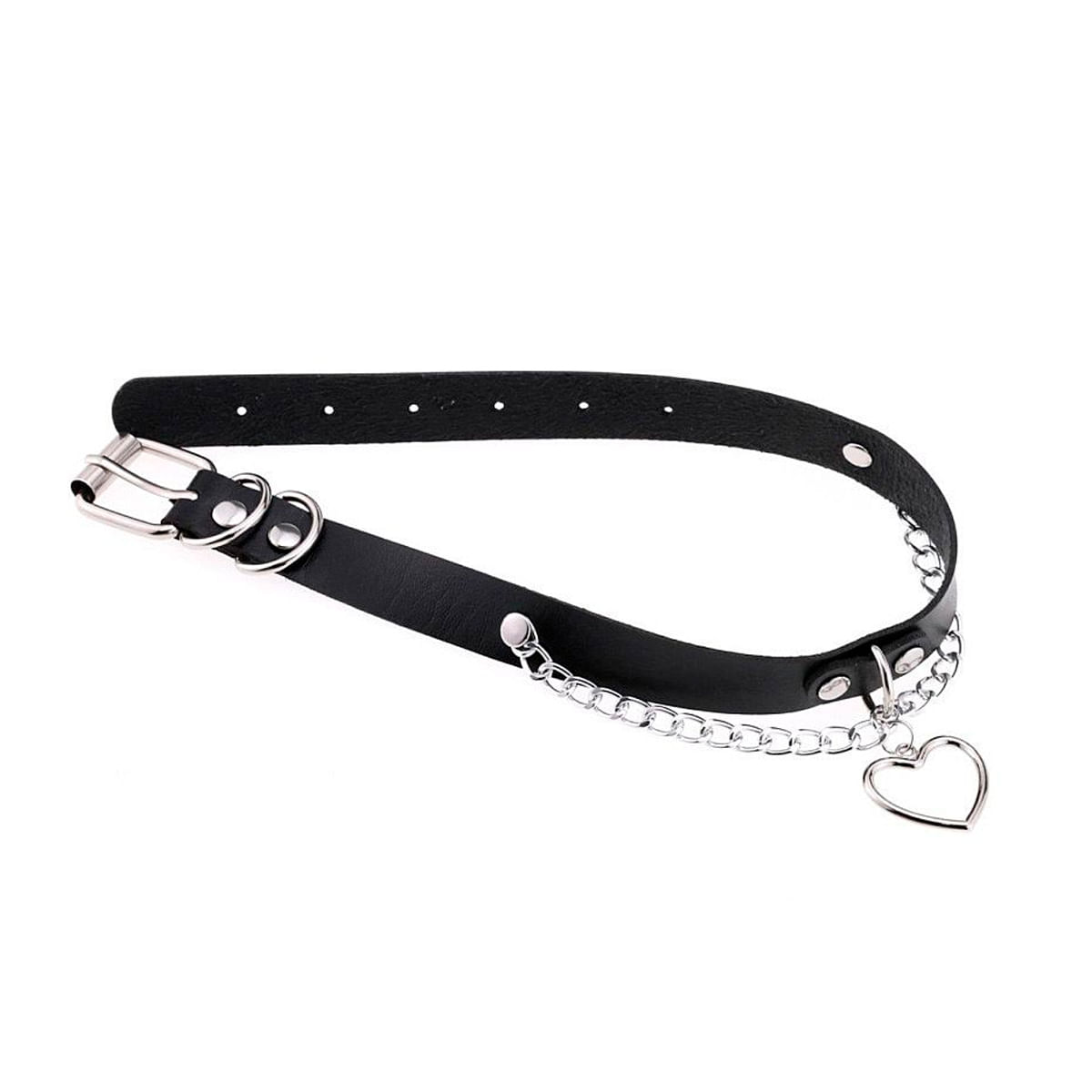 Choker Coleira com Coração e Correntes Sexy Import