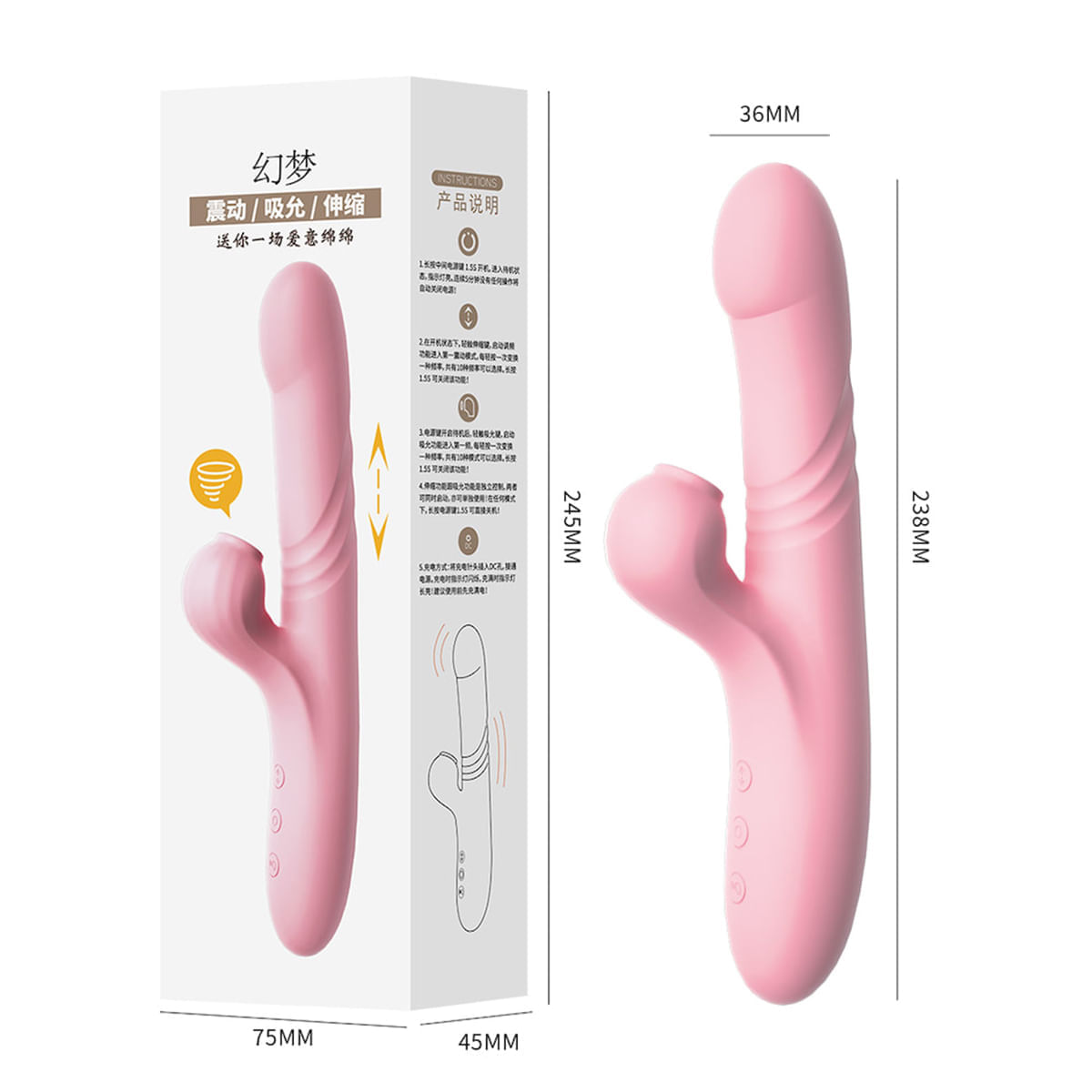 Lilo Vibrador Ponto G e Clitóris com 10 Modos de Vibração e Pulsação VipMix
