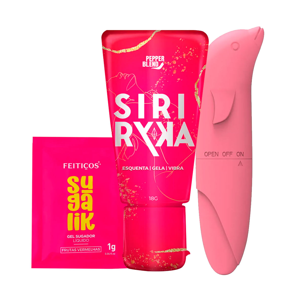 Kit com Sachê Sugalik MyVibro e Siri Ryka