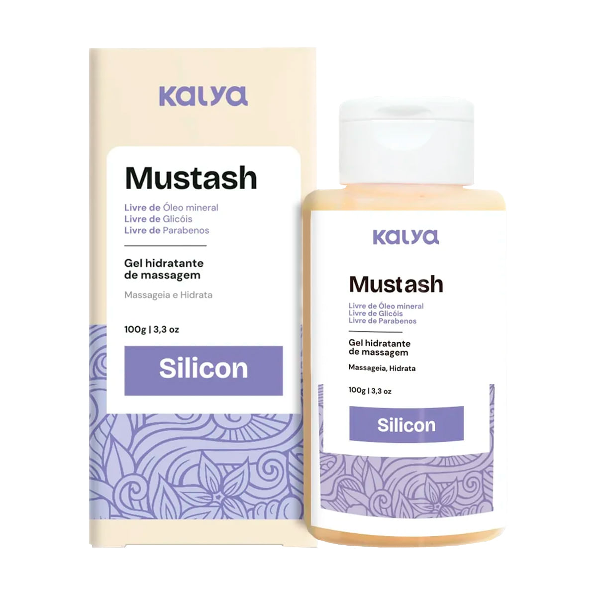 Mustash Gel Silicone Lubrificante Beijável 100ml Kalya Mustash Gel Silicone Lubrificante Beijável 100ml Kalya