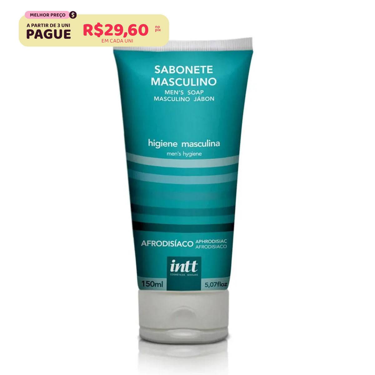 Sabonete Masculino Líquido e Sensual Afrodisíaco 150ml Intt