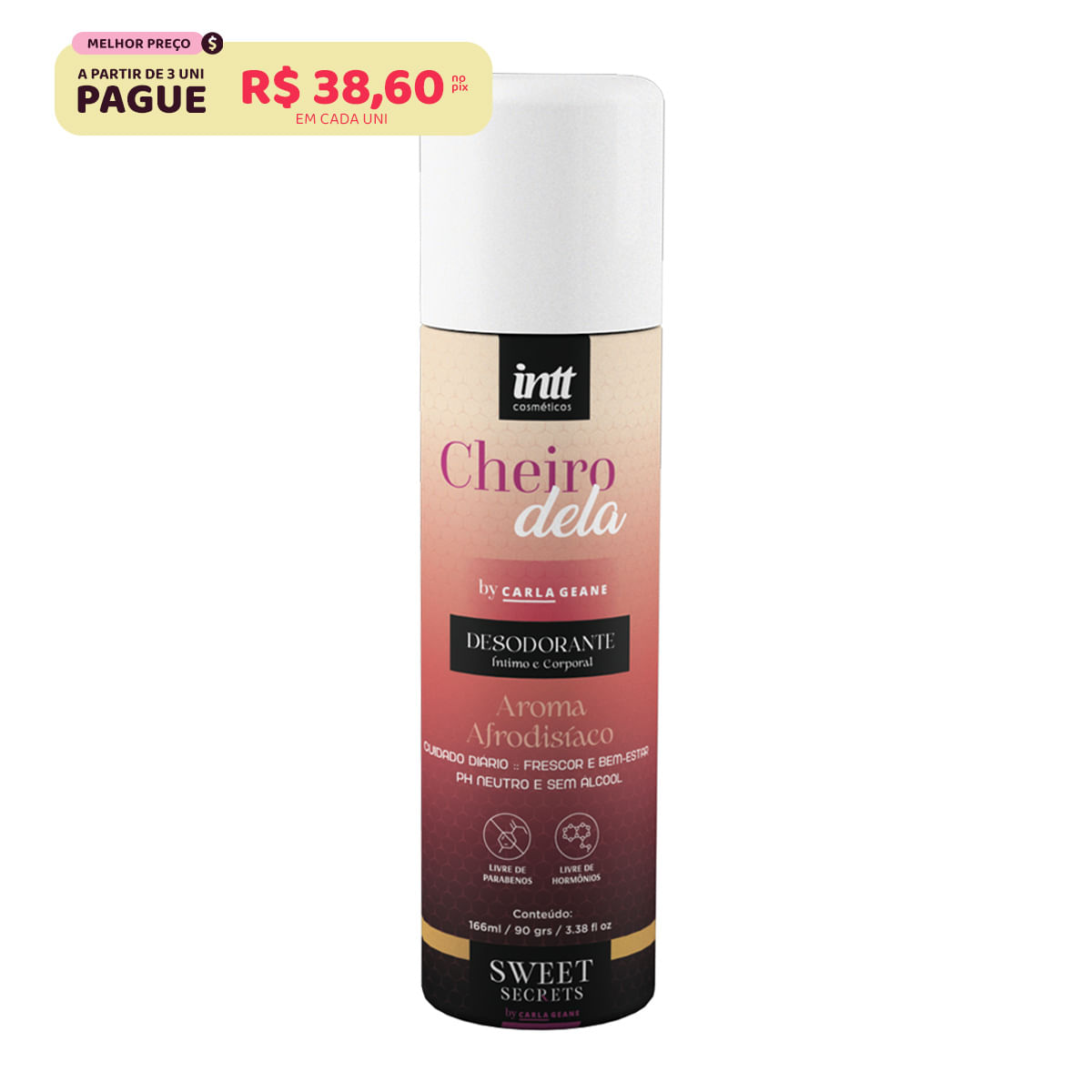 Sweet Secrets Cheiro Dela Desodorante Íntimo e Corporal 166ml By Carla Geane Intt Wellness