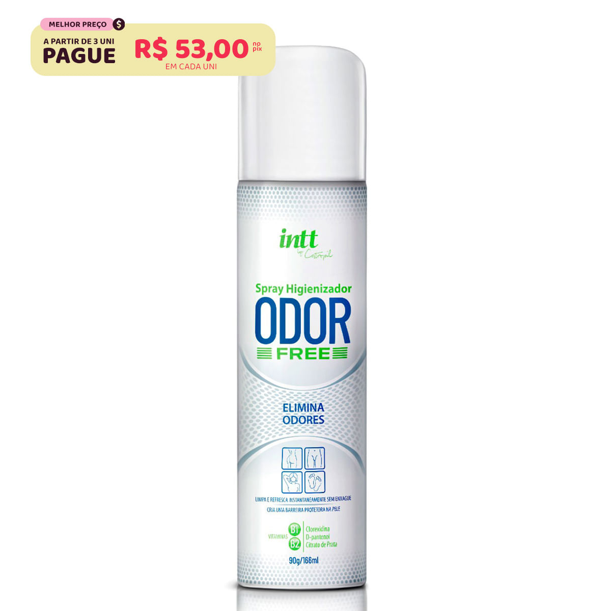 Odor Free Spray Higienizador Neutralizador de Odores 90g/166ml by Castropil Intt