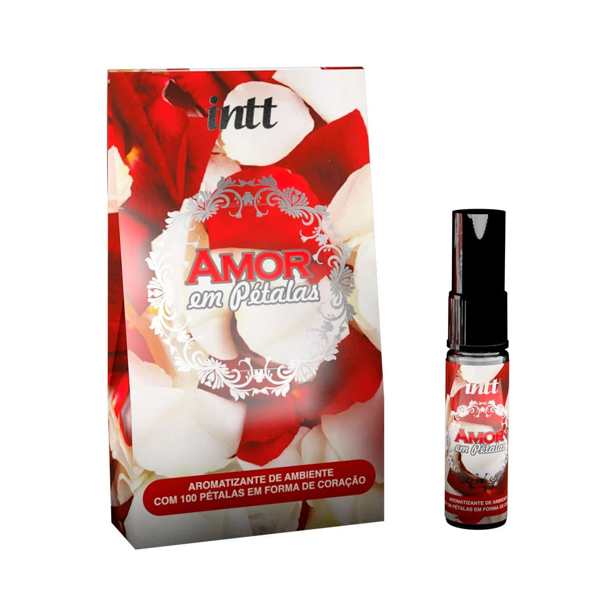 Amor em Pétalas Perfumadas em Cetim com 100 Unidades e 01 Aromatizante de 15 ml Intt