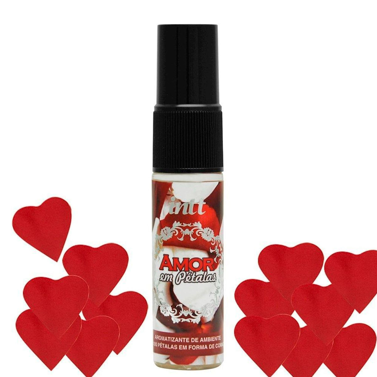 Amor em Pétalas Perfumadas em Cetim com 100 Unidades e 01 Aromatizante de 15 ml Intt