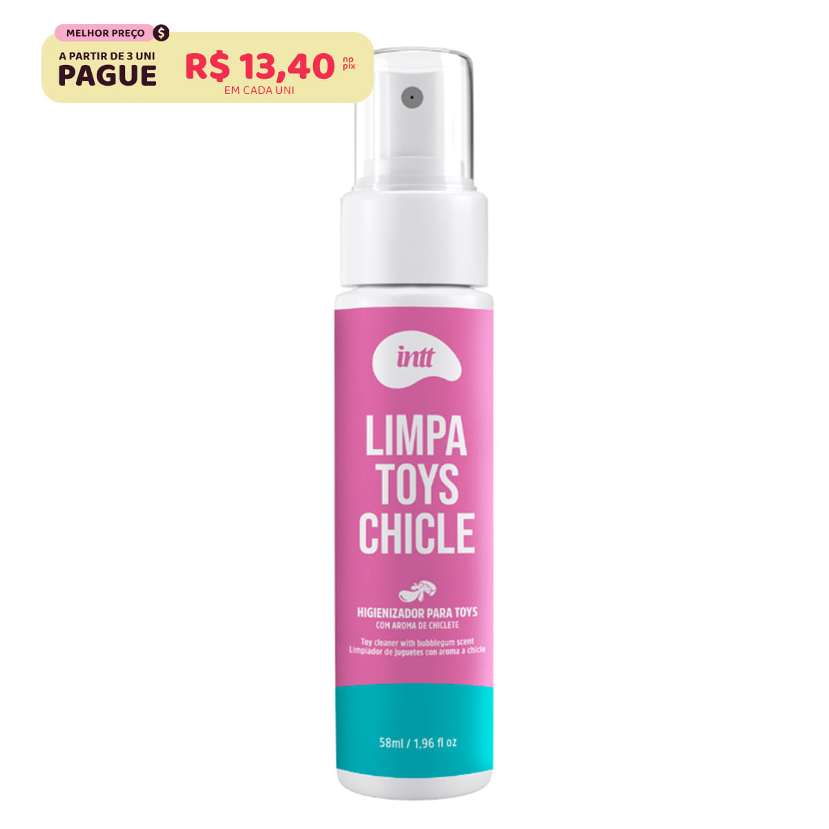Limpa Toys Higienizador Líquido 58ml Linha Collors Intt Limpa Toys Higienizador Líquido 58ml Linha Collors Intt