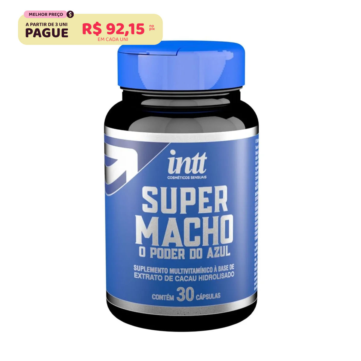 Super Macho O Poder do Azul Cápsulas Potencializador Masculino Intt