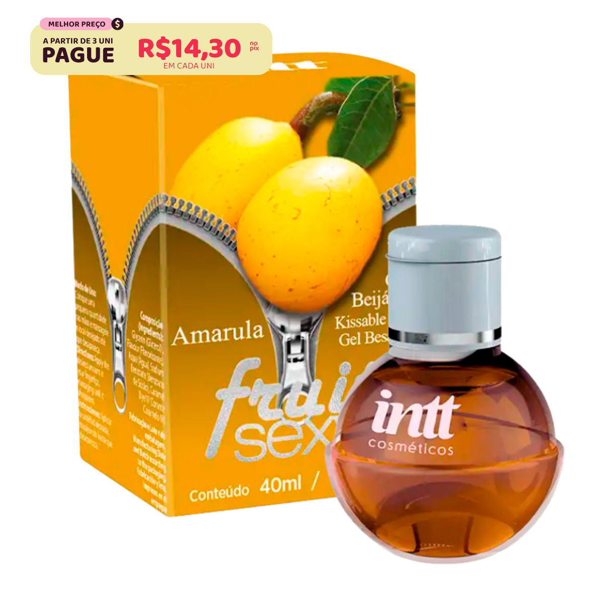 Fruit Sexy Gel Beijável Sabor Amarula 40ml Intt