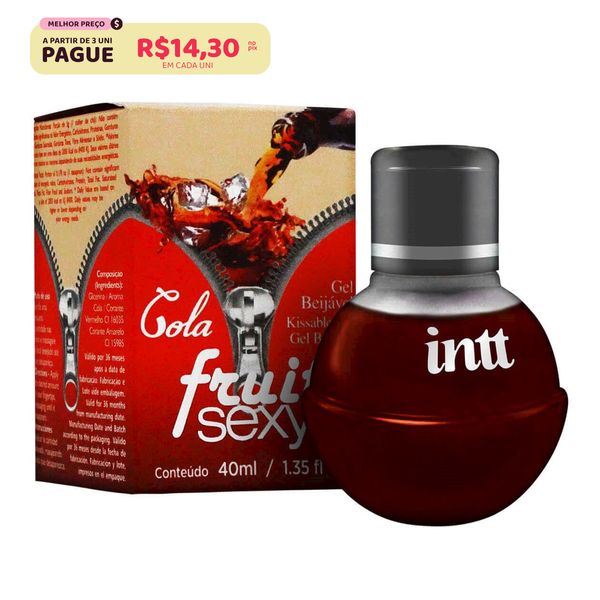 Fruit Sexy Gel Beijável Sabor Cola 40ml Intt
