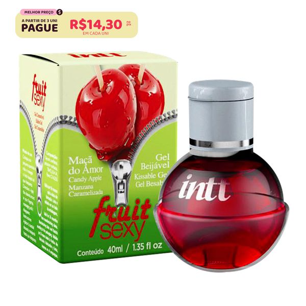 Fruit Sexy Gel Beijável Sabor Maçã do Amor 40ml Intt