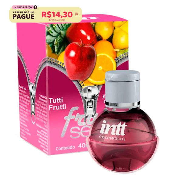 Fruit Sexy Gel Beijável Sabor Tutty Frutty 40ml Intt