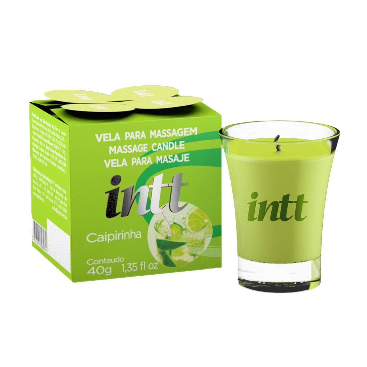 Vela para Massagem Beijável Caipirinha 30g Intt