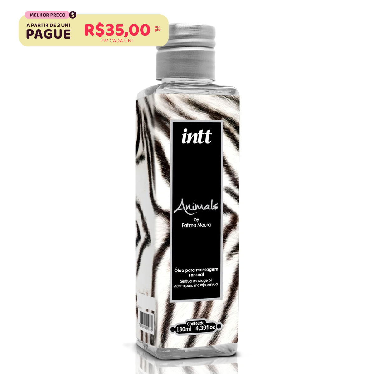 Animals by Fatima Moura Óleo para Massagem Sensual Intt 130ml
