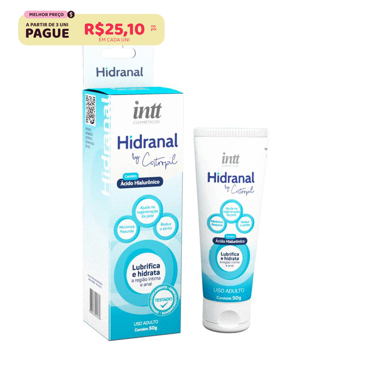 Hidranal Lubrificante Hidratante Anal com Ácido Hialurônico 50g By Castropil Intt Hidranal Lubrificante Hidratante Anal com Ácido Hialurônico 50g By Castropil Intt