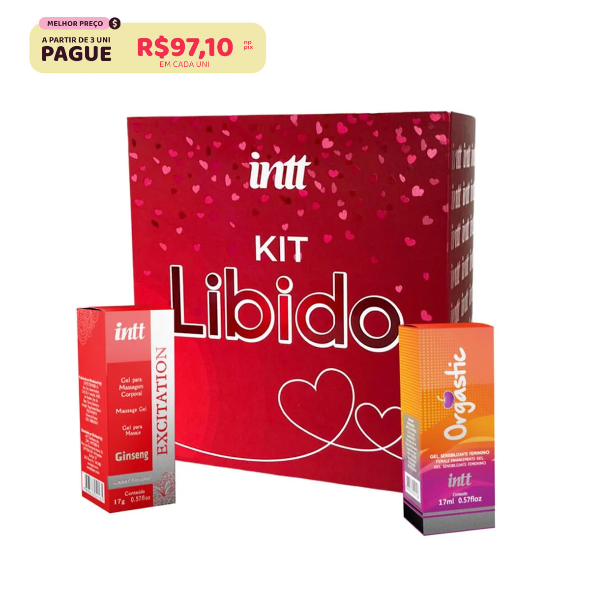 Kit Libido com 1 Excitation 17 ml e 1 Orgastic Intt