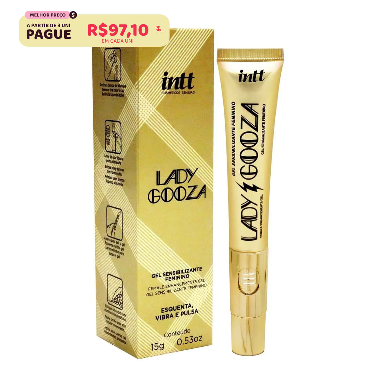 Lady Gooza Gel Sensibilizante Ativador de Orgasmo 15g Intt