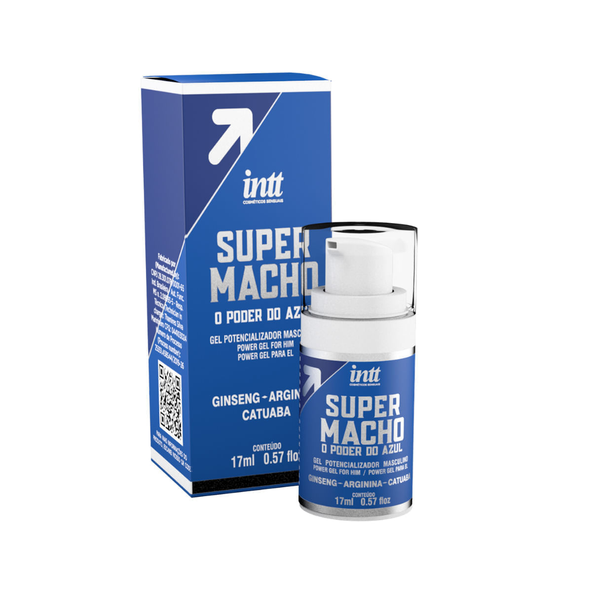 Kit Super Macho com 1 Super Macho com 30 Cápsulas e 1 Super Macho Gel 17 ml Intt