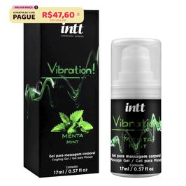 Vibration! Gel para Massagem Corporal  Sabor Menta17g INTT