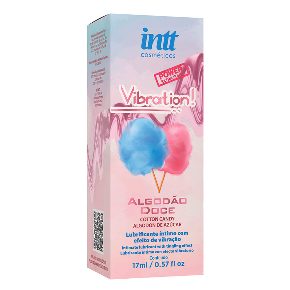 Vibration Gel Excitante que Vibra Power Sabor Algodão Doce 17ml Intt