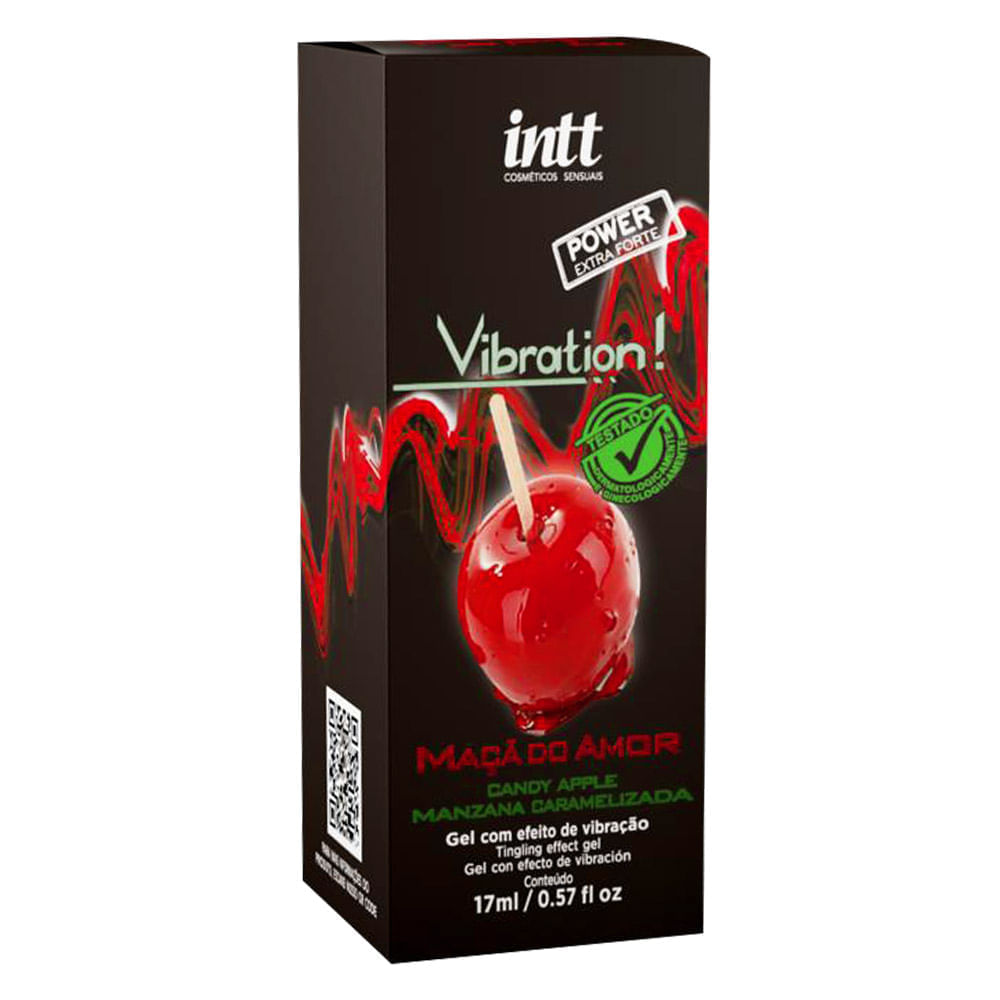 Vibration Gel Excitante que Vibra Sabor Maçã do Amor 17ml Intt