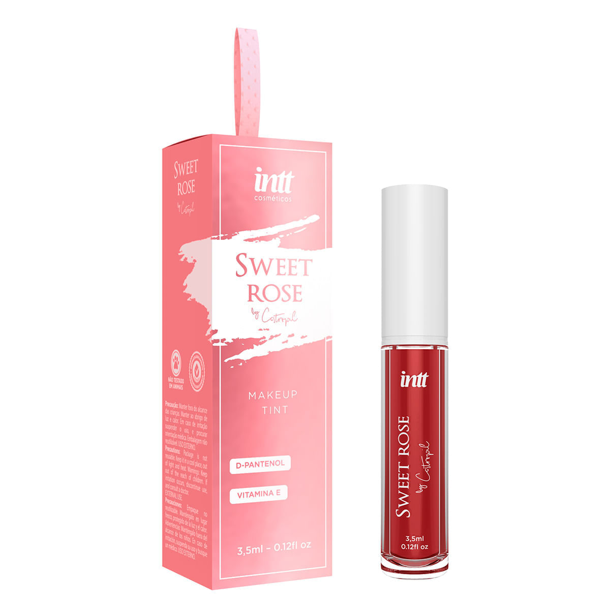 Sweet Rose Lip Tint Labial e Corporal com D-pantenol 3,5g Intt