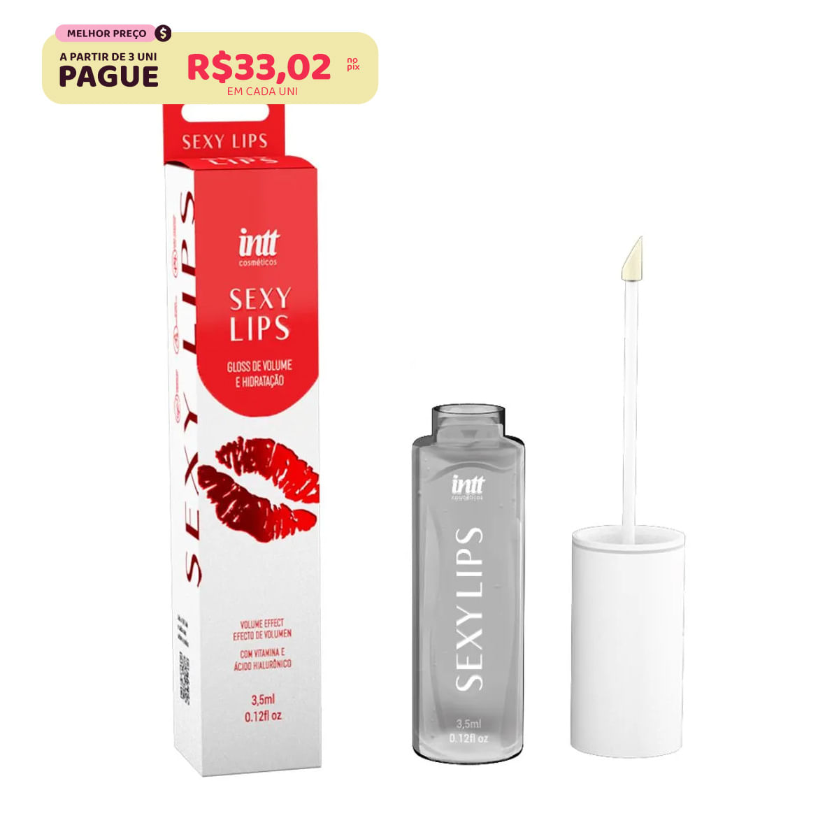 Sexy Lips Gloss De Volume com Ácido Hialurônico 3,5ml Intt