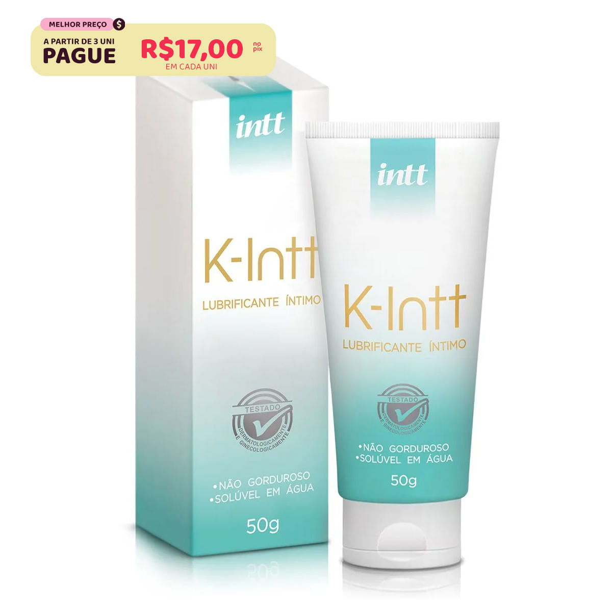 K-Intt Lubrificante Íntimo Não Gorduroso Solúvel em Água 50g Intt