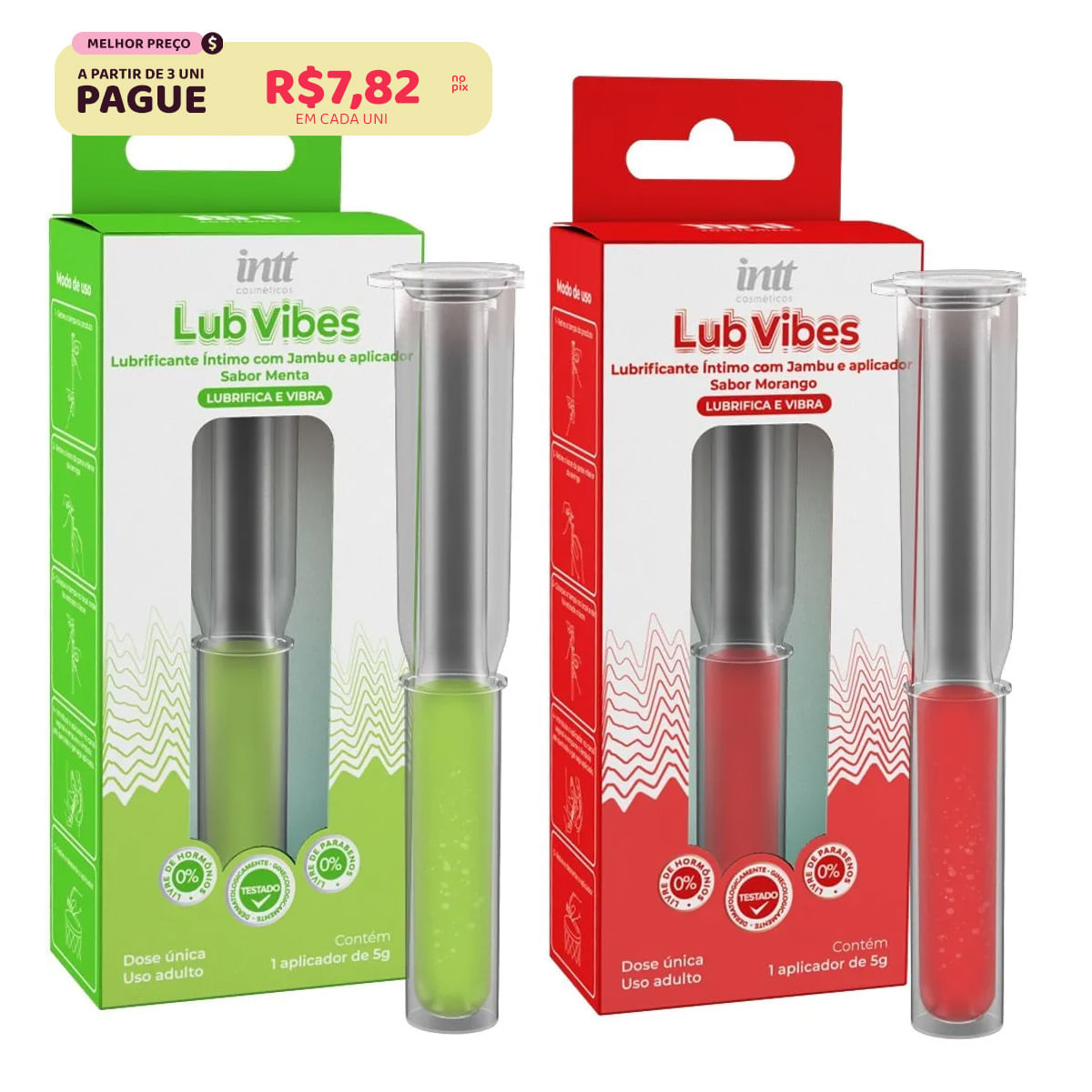 Lub Vibes Lubrificante Íntimo com Jambu e Aplicador 5g Intt Wellness