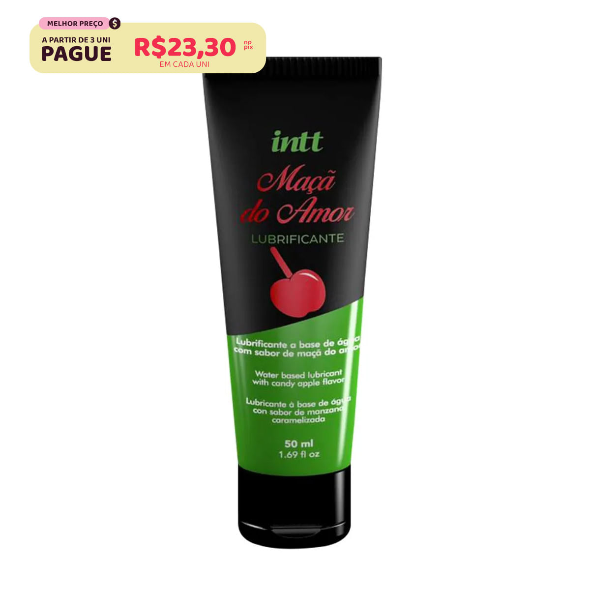 Lubrificante a Base de Água Sabor Maçã do Amor 50ml Intt Lubrificante a Base de Água Sabor Maçã do Amor 50ml Intt