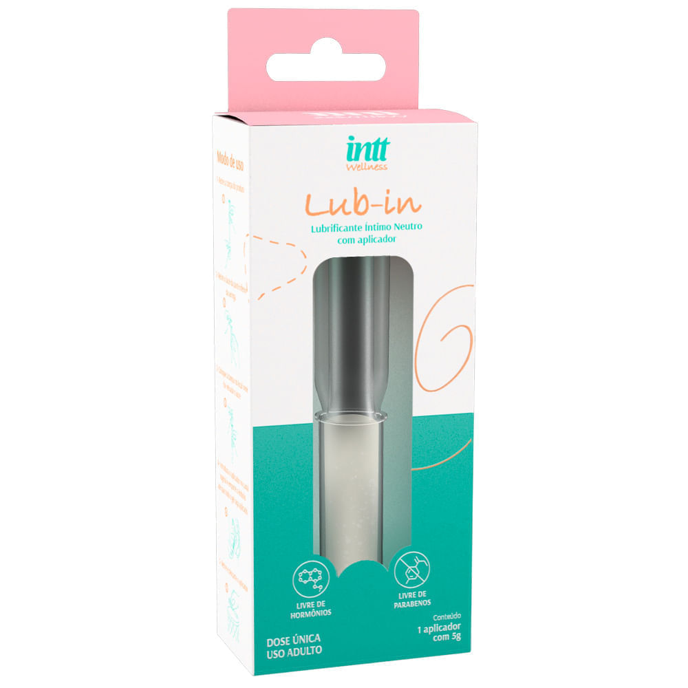 Lub-in Lubrificante Íntimo Neutro com Aplicador 5ml Intt Wellness