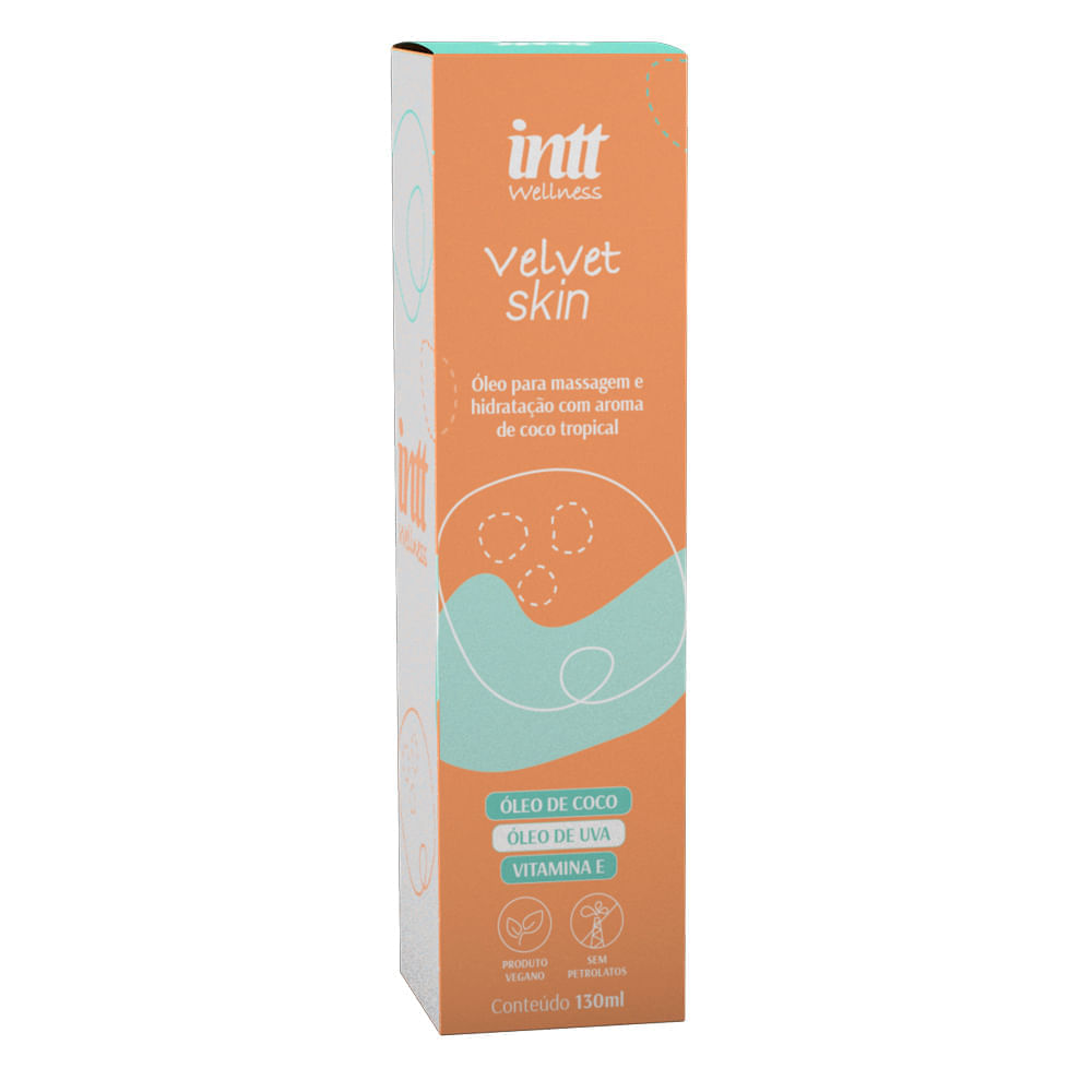 Velvet Skin Óleo para Massagem Corporal de Coco Tropical 130ml Intt Wellness