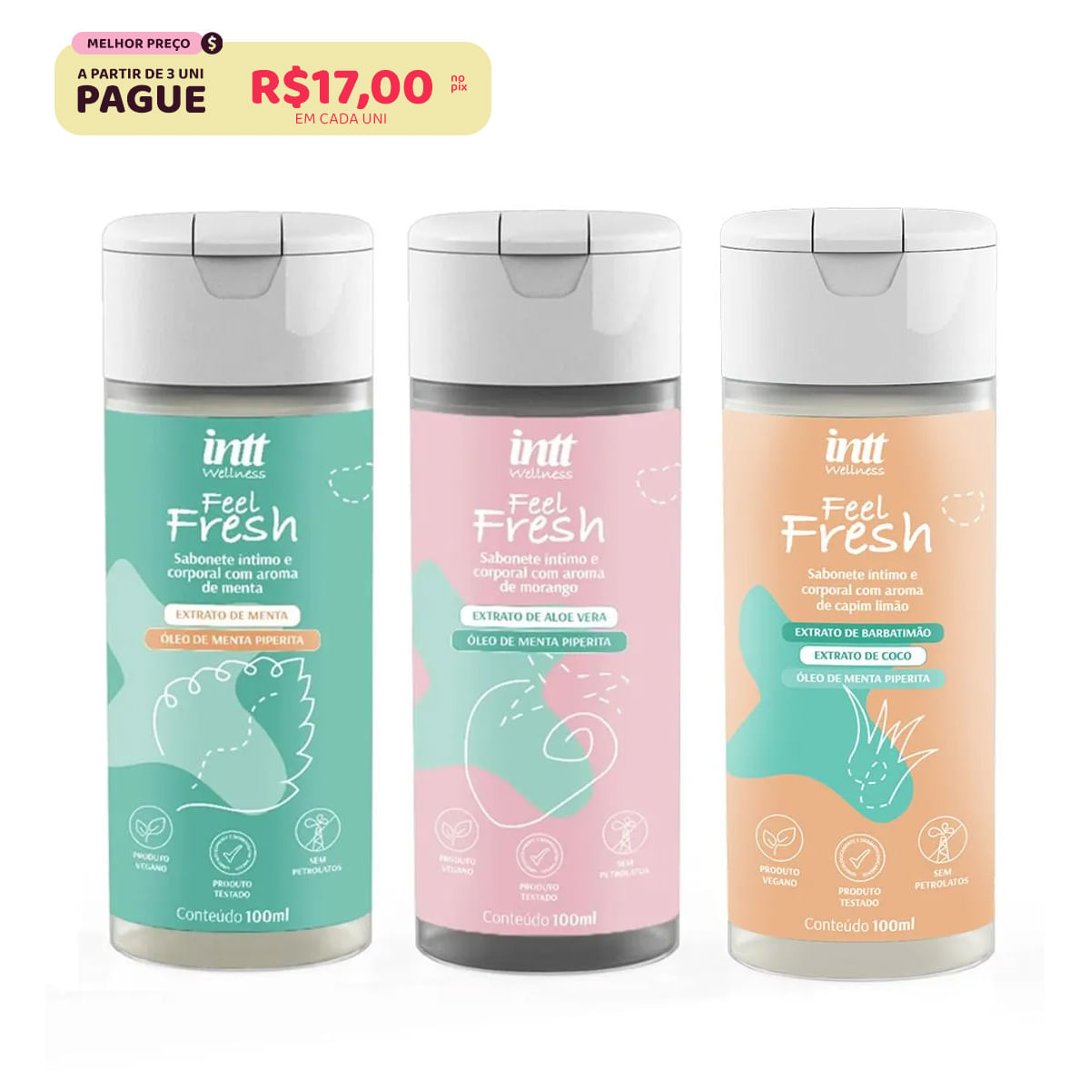 Feel Fresh Sabonete Íntimo Corporal Intt Wellness