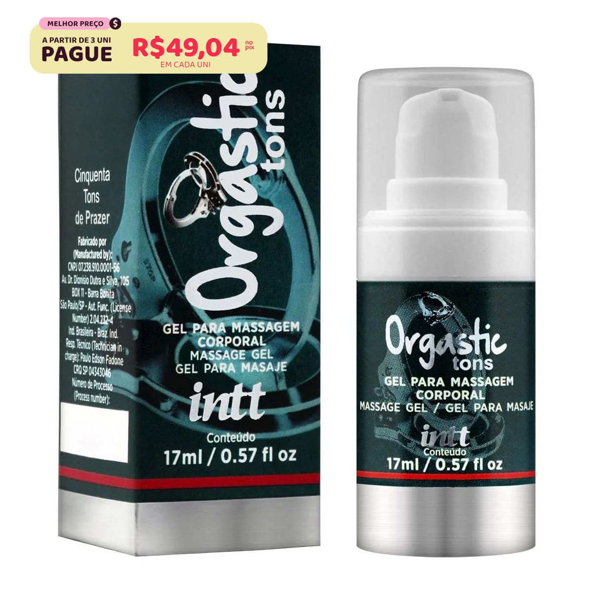 Orgastic Eletrizante Cinquenta Tons de Cinza 17ml Intt