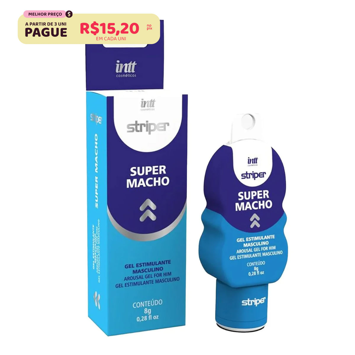 Super Macho Stripper Gel Estimulante Masculino 8g Intt Super Macho Stripper Gel Estimulante Masculino 8g Intt