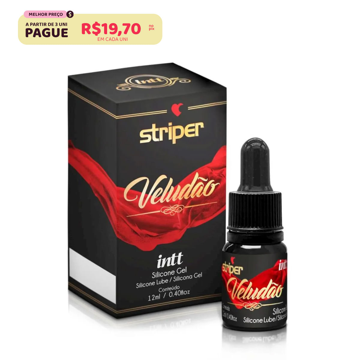 Veludão Gel em Silicone para Masturbação Striper 12ml Intt