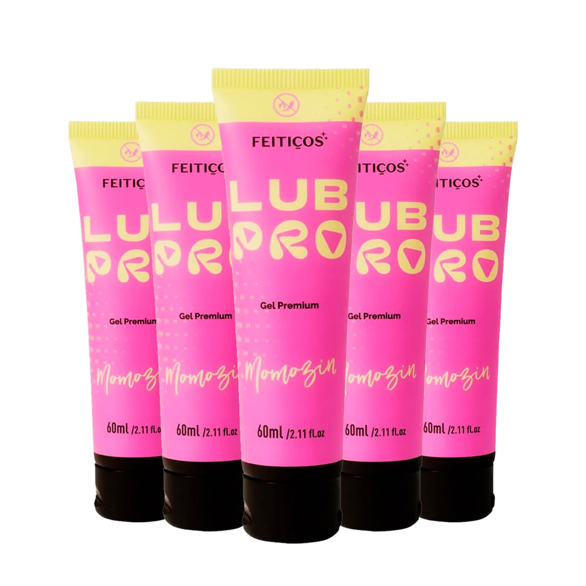 Kit com 5 LubPro Momozin Lubrificante Suave